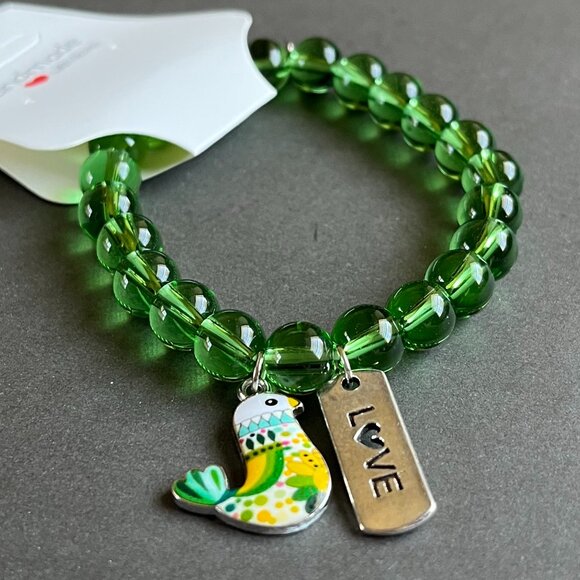 Charmze Stackable Beaded Bracelet Bird Love NEW - Picture 3 of 4